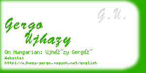 gergo ujhazy business card